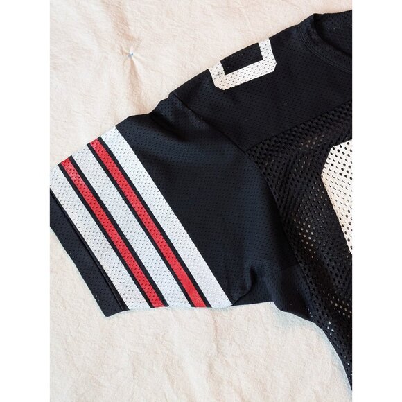 Champion Vintage 70s Blakc Nylon Football Jersey Classic Americana Sportswear MD - Picture 3 of 10